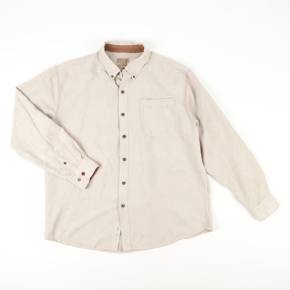 Rugged Earth Outfitters Long Sleeve Button Front Shirt Mens XL Tan